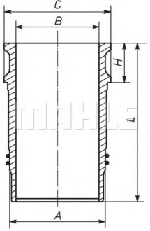 Гільза циліндра MAHLE / KNECHT 061LW00100001