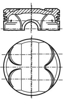 Поршень двигуна MAHLE / KNECHT 081 PI 00101 002