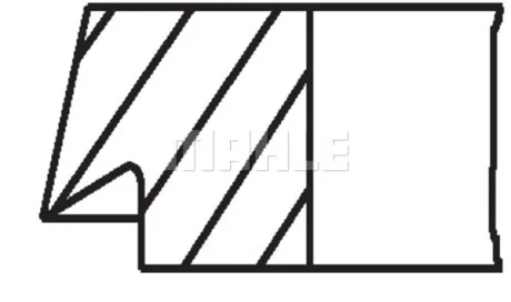 Кольца поршневые BMW 5/6/7 M62/N62 4.4i 96-10 (92.00mm/STD) (1.2-1.5-2) MAHLE / KNECHT 083 23 N0