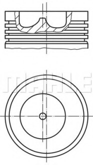 Поршень двигуна MAHLE / KNECHT 101 99 00 (фото 1)