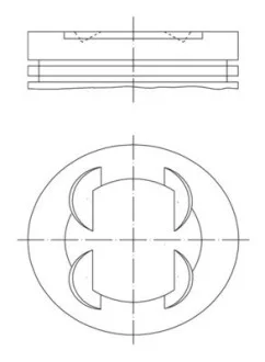 Поршень Mahle HYUNDAI/KIA ''2.0 G4KD ''10>> MAHLE / KNECHT 681PI00109000