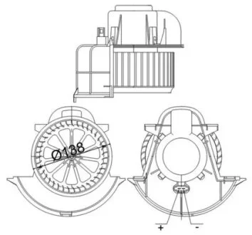 Вентилятор салону MAHLE / KNECHT AB 113 000S