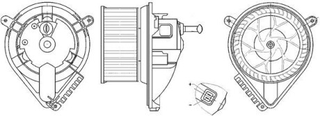 Моторчик печки MAHLE MAHLE / KNECHT AB 271 000S (фото 1)