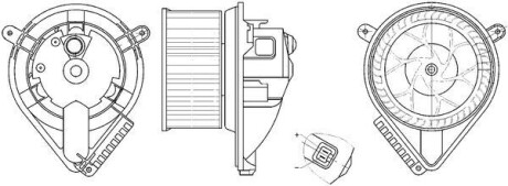 Электродвигатель вентиляции салона MB W638 MAHLE / KNECHT AB272000S (фото 1)