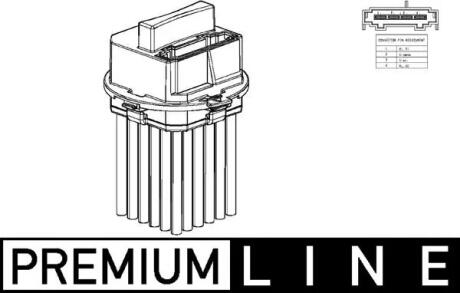 Реостат печки W204/W212 07 1.8-5.5 07- (+AC) MAHLE / KNECHT ABR 53 000P