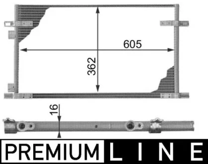 Конденсер кондиціонера MAHLE / KNECHT AC 278 000P