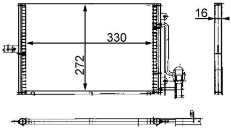 Радиатор кондиционера MAHLE / KNECHT AC 317 000S