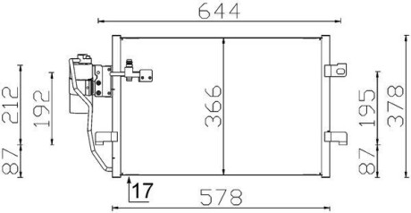 Радіатор кондиціонера MAHLE / KNECHT AC 351 000S (фото 1)