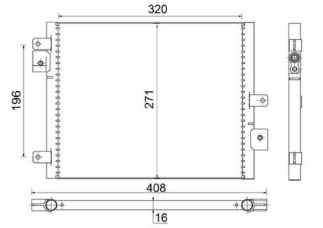 Радіатор кондиціонера MAHLE / KNECHT AC354000S