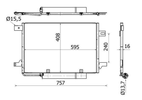 Радиатор кондиционера MAHLE / KNECHT AC 369 000S (фото 1)