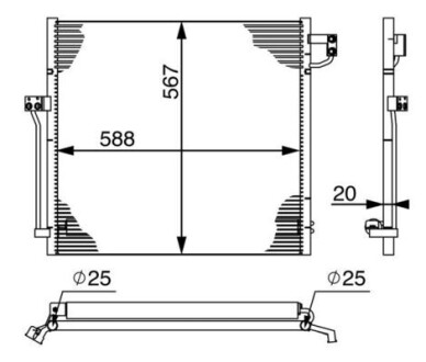 Радіатор кондиціонера MAHLE / KNECHT AC 41 000S