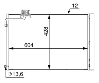 Радіатор кондиціонера MAHLE / KNECHT AC51000S (фото 1)