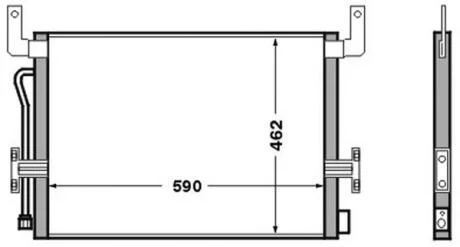Радіатор кондиціонера MAHLE / KNECHT AC 524 000S