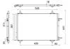 Радіатор кондиціонера Citroen C4 Picasso 07-13/Peugeot 3008 09-16/5008 09-17 (361x528x16) MAHLE / KNECHT AC 554 000S (фото 1)