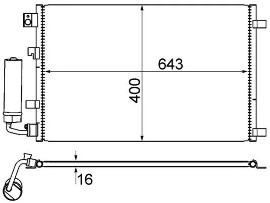 Радиатор кондиционера MAHLE / KNECHT AC 604 001S (фото 1)