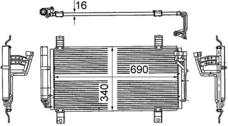 Радиатор кондиционера MAHLE / KNECHT AC 714 000S