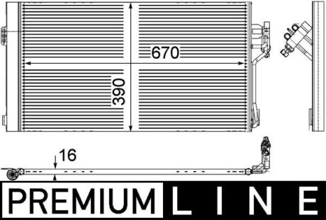 Радиатор кондиционера MAHLE / KNECHT AC 761 000P