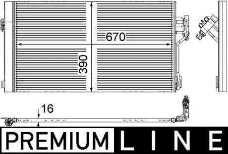 Радиатор кондиционера MAHLE / KNECHT AC 761 000P