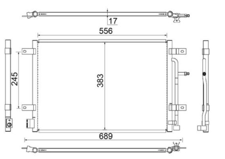 Радіатор кондиціонера MAHLE / KNECHT AC 812 000S