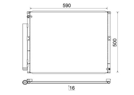 Радиатор кондиционера MAHLE / KNECHT AC836000S