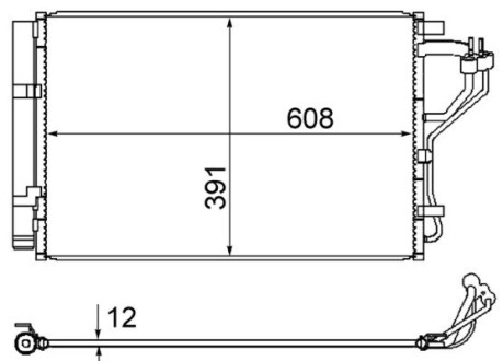 Радіатор кондиціонера MAHLE / KNECHT AC867000S