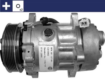 Компрессор кондиционера Citroen Berlingo/Fiat Scudo/Peugeot Partner 1.8D/1.9D/2.0HDi 96-15 MAHLE / KNECHT ACP 360 000S