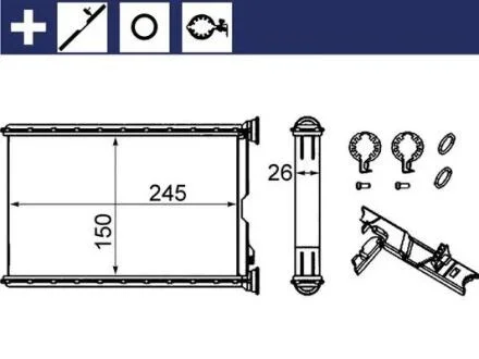 Радиатор отопления MAHLE / KNECHT AH 242 000S