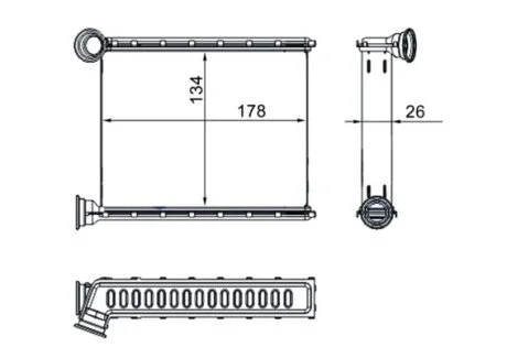 Радіатор пічки MAHLE / KNECHT AH 272 000S