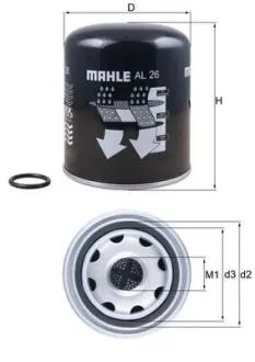 Фильтр осушителя Volvo MAHLE / KNECHT AL 26