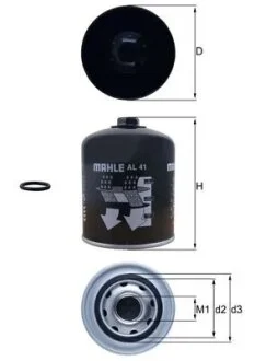 Фільтр вологовідділювача MAHLE / KNECHT AL 41