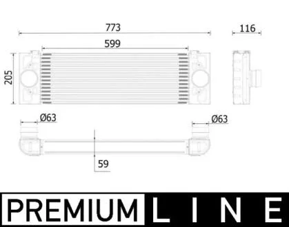 Интеркулер__FORD Transit \'\'2.2TDCI\'\'11-14 MAHLE / KNECHT CI543000P