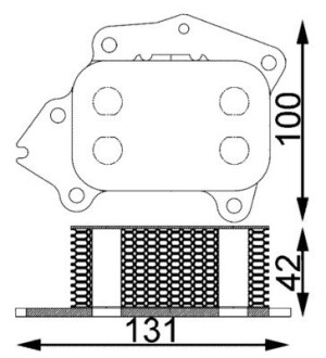 Радіатор масла Berlingo/307/Partner 1.6 HDI 01- MAHLE / KNECHT CLC 194 000S