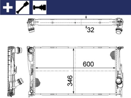 Радіатор охолодження MAHLE / KNECHT CR 1083 000S (фото 1)