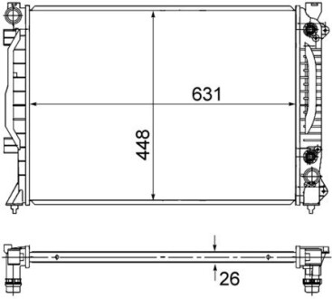 Радиатор охлаждения MAHLE / KNECHT CR 1686 000S