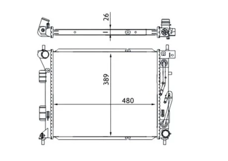 Радіатор охолоджування MAHLE / KNECHT CR 1694 000S