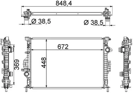 Радиатор охлаждения MAHLE / KNECHT CR 1748 000S