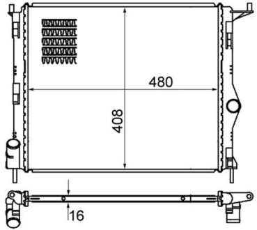 Радиатор охлаждения MAHLE / KNECHT CR 1765 000S