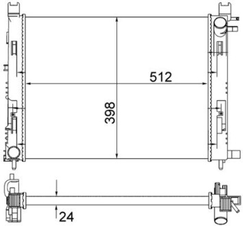 Радіатор охолодження MAHLE MAHLE / KNECHT CR 2166 001S