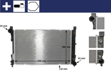 Радіатор охолодження MAHLE / KNECHT CR 387 000S
