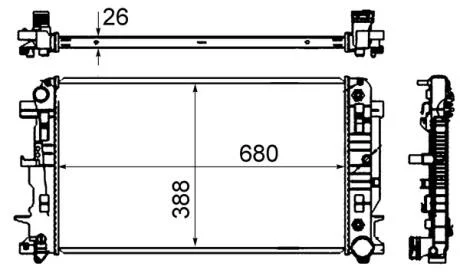Радиатор охлаждения MAHLE / KNECHT CR 62 000S