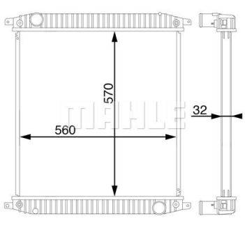 Радиатор MAHLE / KNECHT CR703000S