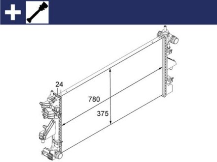 Радіатор охолодження MAHLE MAHLE / KNECHT CR 881 000S