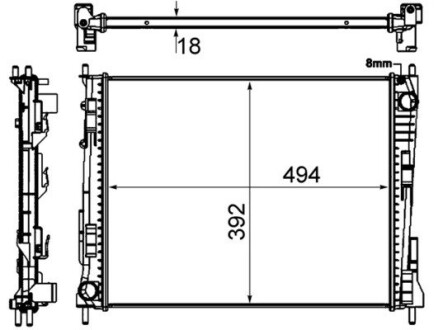 Радіатор MAHLE / KNECHT CR924000S (фото 1)