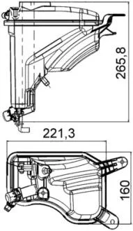 Бачок расширительный BMW 3 (E90) 1.6-3.5 i 04-11 MAHLE / KNECHT CRT 207 000S