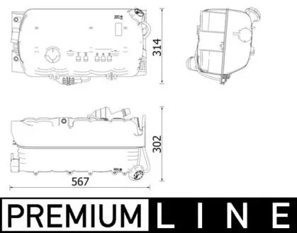 Розширювальний бак охолодження MAHLE / KNECHT CRT97000P