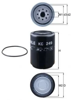 Фільтр палива MAHLE / KNECHT KC249D