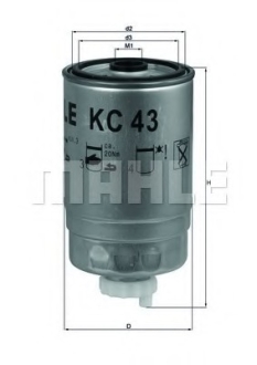 Фільтр паливний Iveco, знято з виробництва MAHLE / KNECHT KC43 (фото 1)