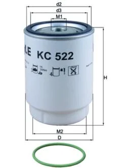 Фільтр паливний MAHLE / KNECHT KC 522D