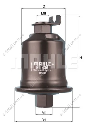 Фильтр топливный Mitsubishi Carisma/Colt 1.6/1.8 16V 96-06 MAHLE / KNECHT KL 436 (фото 1)