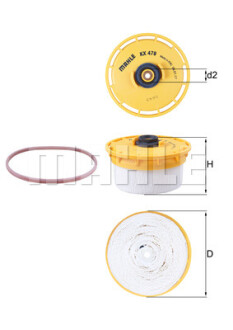 Фільтр паливний KNECHT MAHLE / KNECHT KX 479D